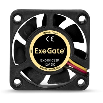 Вентиляторы Exegate EX166186RUS Вентилятор ExeGate Mirage-S 40x40x10 подшипник скольжения, 5500 RPM, 23dB, 3pin-1