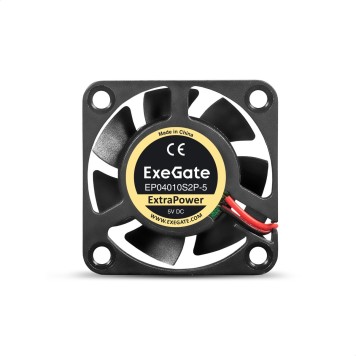 Вентиляторы Exegate EX295194RUS Вентилятор 5В DC ExeGate ExtraPower EP04010S2P-5 (40x40x10 мм, Sleeve bearing (подшипник скольжения), 2pin, 7500RPM, 35dBA)-1