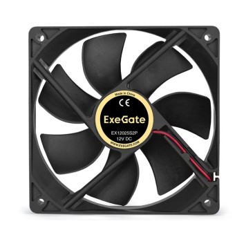Вентиляторы Exegate EX294048RUS Вентилятор ExeGate EX12025S2P, 120x120x25 мм, Sleeve bearing (подшипник скольжения), 2pin (разъем 2.54; для блоков питания ATX), 1400RPM, 25dBA-1