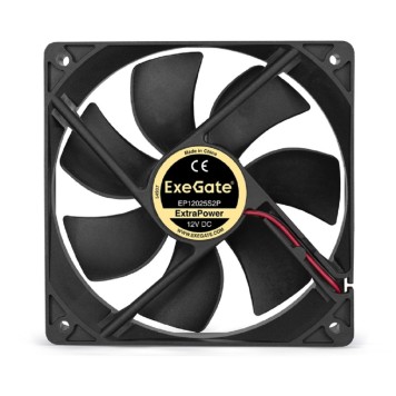 Вентиляторы Exegate EX283385RUS Вентилятор ExeGate ExtraPower EP12025S2P, 120x120x25 мм, подшипник скольжения, 2pin, 1600RPM, 26dBA-1