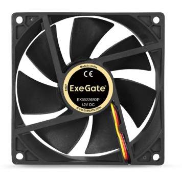 Вентиляторы Exegate EX288926RUS Вентилятор ExeGate EX09225B3P (92x92x25 мм, 2-Ball (двойной шарикоподшипник), 3pin, 2100RPM, 27dBA)-1