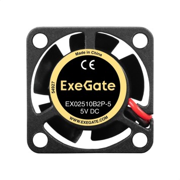 Вентиляторы Exegate EX295189RUS Вентилятор 5В DC ExeGate EX02510B2P-5 (25x25x10 мм, 2-Ball (двойной шарикоподшипник), 2pin, 10500RPM, 22.5dBA)