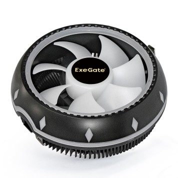 Вентиляторы Exegate EX286156RUS Кулер ExeGate Dark Magic EE126M-PWM.RGB (Al black coating, LGA775/1150/1151/1155/1156/1200/1700/AM2/AM2+/AM3/AM3+/AM4/FM1/FM2/754/939/940,TDP100W,Fan120mm,PWM, 900-2000RPM, Hydro b-1