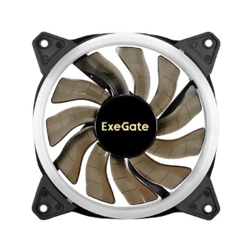 Вентиляторы Exegate EX295973RUS Вентилятор 12В DC с подсветкой ExeGate EX12025H6PSR-PWM.ARGB (120x120x25 мм, Hydraulic bearing (гидродинамический), 6pin, 1200RPM, ARGB подсветка, 33dBA)-1