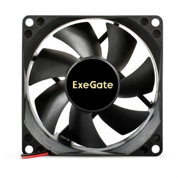 Вентиляторы Exegate EX295239RUS Вентилятор 12В DC ExeGate ExtraPower EP08025B2P (80x80x25 мм, 2-Ball (двойной шарикоподшипник), 2pin, 2900RPM, 29.5dBA)-2