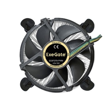 Вентиляторы Exegate EX283279RUS Кулер ExeGate EE97379-PWM, Al, S1150/1151/1155/1156, TDP 65W, Hydro bearing, 4pin, 23.5db, BOX-1