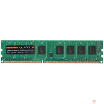 Модуль памяти QUMO DDR3 DIMM 4GB (PC3-12800) 1600MHz QUM3U-4G1600C11 512x8chips OEM/RTL