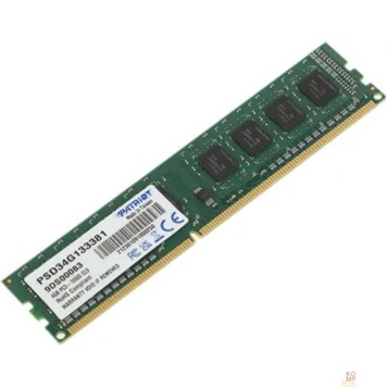 Модуль памяти Patriot DDR3 DIMM 4GB (PC3-10600) 1333MHz PSD34G133381-1