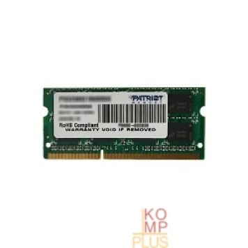 Модуль памяти Patriot DDR3 SODIMM 8GB PSD38G16002S (PC3-12800, 1600MHz, 1.5V)
