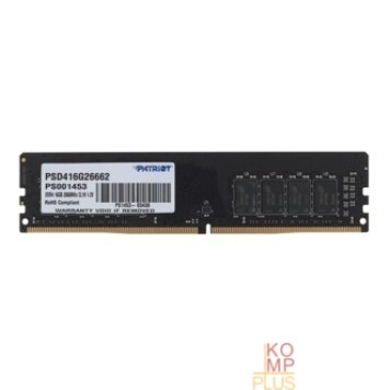 Модуль памяти Patriot DDR4 DIMM 16GB PSD416G26662 PC4-21300, 2666MHz