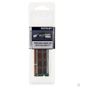 Модуль памяти Patriot DDR3 SODIMM 4GB PSD34G1600L2S (PC3-12800, 1600MHz, 1.35V)-2