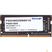 Модуль памяти Patriot DDR4 8Gb 2666MHz PSD48G266681S RTL PC3-21300 CL19 SO-DIMM 260-pin 1.2В single rank