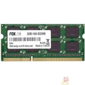 Модуль памяти Foxline DDR3 SODIMM 8GB FL1600D3S11-8G (PC3-12800, 1600MHz)
