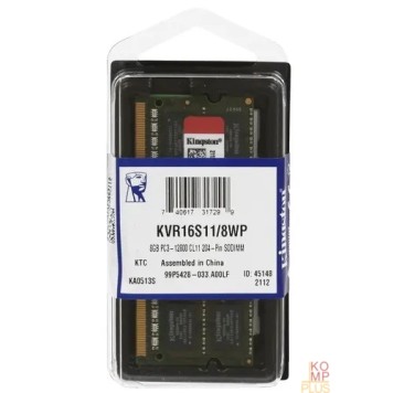 Модуль памяти Kingston DDR3 SODIMM 8GB KVR16S11/8WP PC3-12800, 1600MHz-2