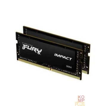 Модуль памяти Kingston DRAM 16GB 3200MHz DDR4 CL20 SODIMM (Kit 2x8Gb) FURY Impact KF432S20IBK2/16