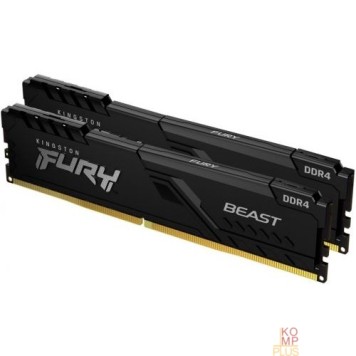 Модуль памяти Kingston DRAM 64GB 3600MHz DDR4 CL18 DIMM (Kit of 2) FURY Beast Black KF436C18BBK2/64
