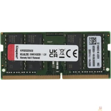 Модуль памяти Kingston DDR4 SODIMM 32GB KVR32S22D8/32 PC4-25600, 3200MHz, CL22-1