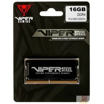 Модуль памяти Память DDR4 16Gb 3200MHz Patriot PVS416G320C8S Steel Series RTL PC4-25600 CL22 SO-DIMM 260-pin 1.2В single rank