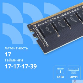 Модуль памяти CBR DDR4 DIMM (UDIMM) 4GB CD4-US04G24M17-00S PC4-19200, 2400MHz, CL17, 1.2V, Micron SDRAM, single rank, пожизненная гарантия-1