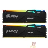 Модуль памяти Kingston DRAM 32GB (16GBx2) 5200MHz DDR5 CL40 DIMM FURY Beast Black KF552C40BBAK2-32