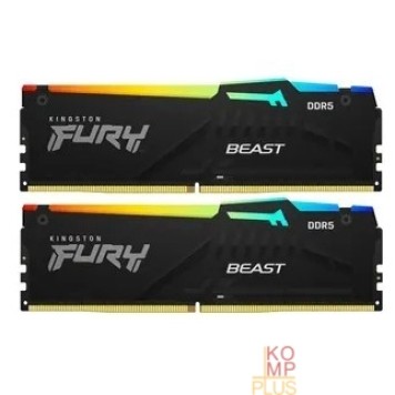 Модуль памяти Kingston DRAM 32GB (16GBx2) 5200MHz DDR5 CL40 DIMM FURY Beast Black KF552C40BBAK2-32