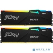 Модуль памяти Kingston 64GB 5200MT/s DDR5 CL40 DIMM (Kit of 2) FURY Beast RGB KF552C40BBAK2-64