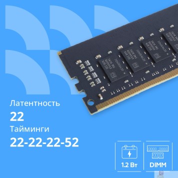 Модуль памяти CBR DDR4 DIMM (UDIMM) 8GB CD4-US08G32M22-01 PC4-25600, 3200MHz, CL22, 1.2V-1