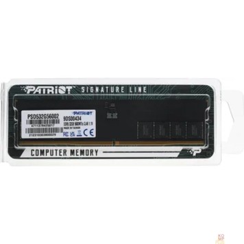 Модуль памяти Память DDR5 32Gb 5600MHz Patriot PSD532G56002 Signature RTL PC5-44800 CL46 DIMM ECC 288-pin 1.1В dual rank Ret-2