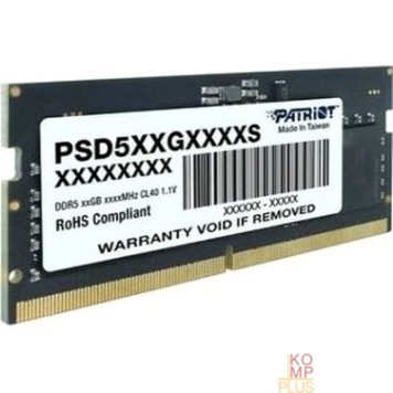 Модуль памяти Память DDR5 16GB 5600MHz Patriot PSD516G560081S Signature RTL PC5-44800 CL46 SO-DIMM 288-pin 1.1В single rank Ret