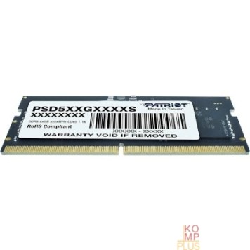 Модуль памяти Память DDR5 16GB 5600MHz Patriot PSD516G560081S Signature RTL PC5-44800 CL46 SO-DIMM 288-pin 1.1В single rank Ret-1