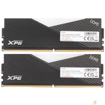 Модуль памяти A-data DDR5 32Гб Kit 2x16Gb 7200MHz RGB AX5U7200C3416G-DCLARBK-2
