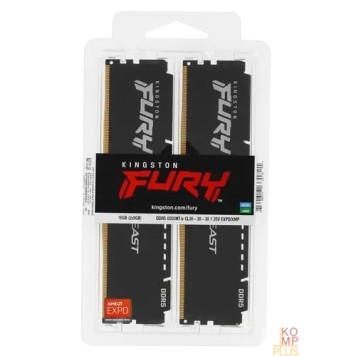 Модуль памяти Комплект модулей памяти Kingston Fury Beast KF560C36BBEK2-16 DDR5 16GB (Kit 2x8GB) 6400MHz-2