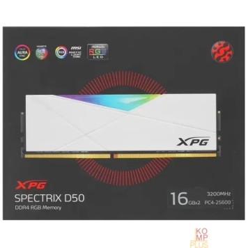 Модуль памяти A-data DDR4 SPECTRIX D50 RGB AX4U320016G16A-DW50 DDR4 32GB (Kit 2x16GB) 3200MHz-2