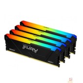 Модуль памяти Память оперативная/ Kingston 64GB 3200MHz DDR4 CL16 DIMM (Kit of 4) 1Gx8 FURY Beast RGB