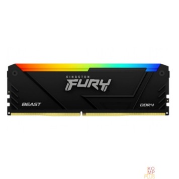 Модуль памяти Память оперативная/ Kingston 64GB 3200MHz DDR4 CL16 DIMM (Kit of 4) 1Gx8 FURY Beast RGB-1