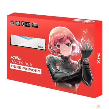 Модуль памяти A-data DDR5  XPG LANCER RGB 64GB DDR5-6400 AX5U6400C3232G-DCLARWH, CL32, 1.4V K2*32GB RGB WHITE -2