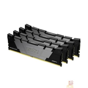 Модуль памяти Kingston 64GB 3600MT/s DDR4 CL16DIMM (Kit 4x16Gb) FURYRenegadeBlack KF436C16RB12K4/64-2