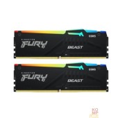 Модуль памяти Оперативная память Kingston DDR5 FURY Beast Black DDR5 32Gb (kit 2x16Gb), 5200Mhz, KF552C36BBEAK2-32 CL36, с радиатором
