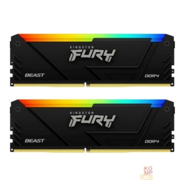 Модуль памяти Память DDR4 2x8GB 3600MHz Kingston KF436C17BB2AK2/16 Fury Beast RGB RTL Gaming PC4-28800 CL17 DIMM 288-pin 1.35В kit single rank с радиатором Ret