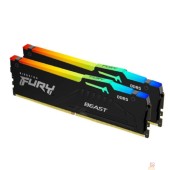 Модуль памяти Kingston FURY Beast EXPO RGB 32Гб (16x2) DIMM DDR5, 5600MT/s, CL36 1.25В, KF556C36BBEAK2-32