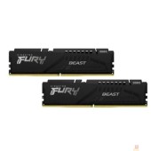 Модуль памяти Память DDR5 2x32GB 5200MHz Kingston KF552C36BBEK2-64 Fury Beast Black Expo RTL Gaming PC5-41600 CL36 DIMM 288-pin 1.25В kit single rank с радиатором Ret