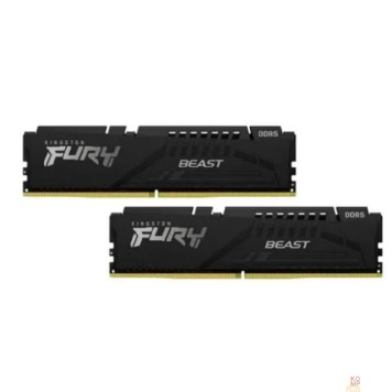 Модуль памяти Память DDR5 2x32GB 5200MHz Kingston KF552C36BBEK2-64 Fury Beast Black Expo RTL Gaming PC5-41600 CL36 DIMM 288-pin 1.25В kit single rank с радиатором Ret