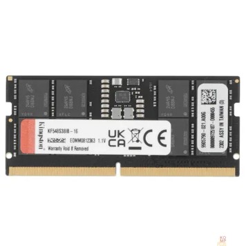 Модуль памяти Память оперативная/ Kingston 16GB 4800MT/s DDR5 CL38 SODIMM FURY Impact PnP-1