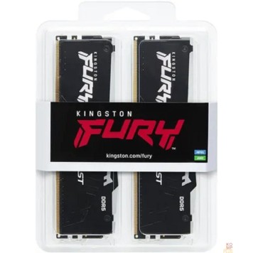 Модуль памяти Память DDR5 2x32GB 6000MHz Kingston KF560C36BBEAK2-64 Fury Beast Black RGB RTL Gaming PC5-48000 CL36 DIMM 288-pin 1.35В kit single rank с радиатором Ret-2