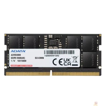 Модуль памяти A-data DDR5 16GB 5600MHz AD5S560016G-S RTL PC5-44800 CL46 SO-DIMM 262-pin 1.1В single rank Ret