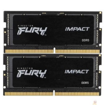 Модуль памяти Kingston 32GB 6400MT/s DDR5 CL38 SODIMM (Kit of 2) FURY Impact XMP KF564S38IBK2-32-1