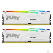 Модуль памяти Kingston 32GB 5600MT/s DDR5 CL40 DIMM (Kit of 2) FURY Beast White RGB XMP KF556C40BWAK2-32