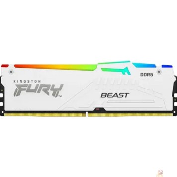 Модуль памяти Kingston 32GB 5600MT/s DDR5 CL40 DIMM FURY Beast White RGB XMP KF556C40BWA-32-1
