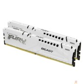 Модуль памяти Модуль памяти Kingston 32GB (2x16GB) DDR5 6000MT/s CL36 FURY Beast White EXPO Non-ECC Unbuffered DIMM (Kit of 2) 1RX8 36-44-44 1.35V 288-pin 16Gbit 