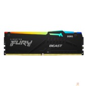 Модуль памяти Память Kingston DDR5 DIMM 32Gb (2x16Gb) PC 48000 6000Mhz, FURY Beast Black RGB,  (KF560C36BBE2AK2-32)